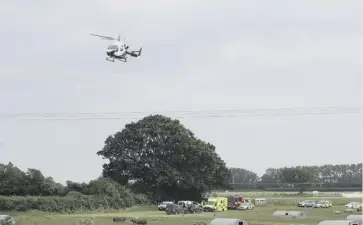  ?? PICTURE: EDDIE MITCHELL ?? The scene of the crash at Goodwood