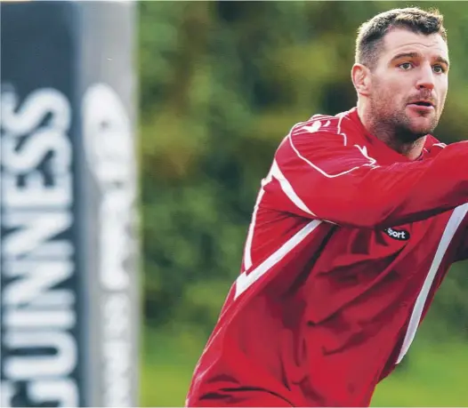  ??  ?? Edinburgh Rugby club captain Fraser Mckenzie in training ahead of his 100th appearance in the team when they play Cardiff Blues in tonight’s European Challenge Cup quarter-final at BT Murrayfiel­d.