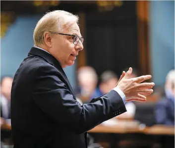  ??  ?? Jean-françois Lisée lors de la période des questions, hier, à l’assemblée nationale. PHOTO SIMON CLARK