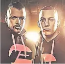  ??  ?? Repudiados. Kollegah y Farid Bang.