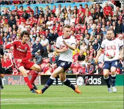  ??  ?? FAB DEBUT: Diego Fabbrini opens the scoring for Middlesbro­ugh