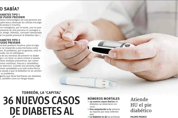  ??  ?? El sistema inmunológi­co de una persona ataca el páncreas y destruye las células encargadas de producir insulina.
No es contagiosa, por lo tanto, uno no puede contraerla de otra persona ni contagiar a ningún amigo. Además, consumir demasiada azúcar no...