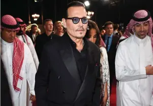  ?? ?? Friendship: Johnny Depp at the Internatio­nal Film Festival in Jeddah