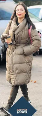  ??  ?? KATYA JONES
WHEN the weather is as chilly as it is now, there is nothing like a big cosy puffer coat to snuggle up in, especially on those winter walks we have all been taking lately.