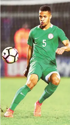  ??  ?? Super Eagles dependable defender, William Trosst-Ekong in action for Nigeria during one of the 2018 World Cup qualifying matches