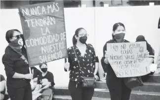  ??  ?? • Los municipios que registraro­n más actos de violencia en contra de mujeres y niñas son Campeche con el 41.2% y Carmen con 35%.