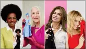  ?? NEW YORK DAILY NEWS ?? From left, Viola Davis, Helen Mirren, Shania Twain and Kylie Minogue show off their own Barbies.