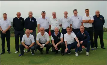  ??  ?? TheWicklow Golf Club Brennan Cup team with team managers Pat Stapleton and Tommy Kelly, President Moses Coffey and club captain Gerry Doyle.