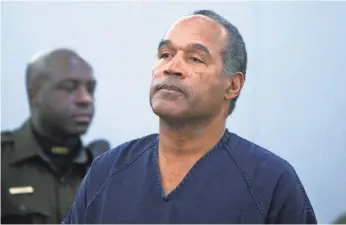  ?? 2008 PHOTO BY ISAAC BREKKEN, AFP/GETTY IMAGES ?? O.J. Simpson will appear before the Nevada Board of Parole for a hearing on Thursday.