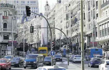  ??  ?? Imagen de la calle Gran Vía de Madrid.