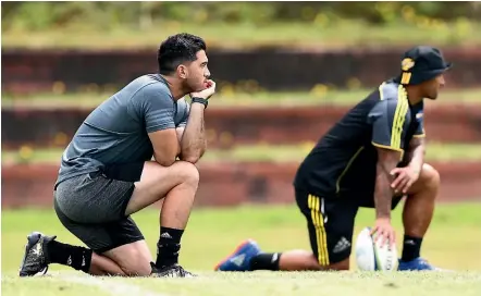  ?? GETTY IMAGES ?? Nehe Milner Skudder, left, with Hurricanes assistant coach Carlos Spencer, has spent a lot of time watching from the sidelines during an injury-plagued career.