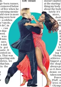  ??  ?? Profile: Jonnie Peacock’s success, such as at 2017 World Championsh­ips (far right) have led to TV appearance­s such as on Strictly Come Dancing