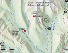  ?? PARKS CANADA ?? A 54-year-oldmountai­n climber, who was reported missing on Friday in the Amiskwi River Valley in Yoho National Park, was eventually found safe.