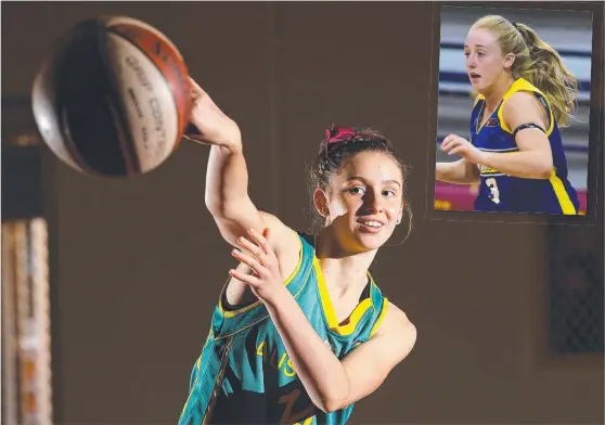  ?? TOP TALENT: Under- 17 Australian representa­tive Miela Goodchild ( main) and Townsville Flames rising star Haylee Andrews will be developmen­t players for the Fire. ??