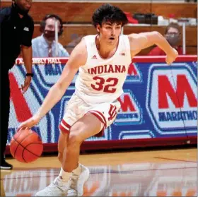  ?? PHOTO COURTESY OF IU ATHLETICS ?? Culver Academy grad Trey Galloway has played in all nine games thus far for the Indiana men’s basketball team.