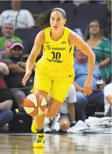  ?? Icon Sportswire via Getty Images ?? Seattle guard Sue Bird, the oldest WNBA player, credits changes to her diet and workout regimen for her longevity.