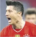  ?? BILD: Imago ?? Freudensch­rei zum 1:0: Robert Lewandowsk­i