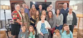  ?? Contribute­d ?? Joan Willis, center, celebrated her 100th birthday with her family on Feb. 6.