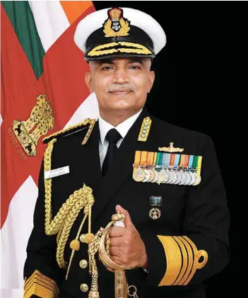  ?? PHOTOGRAPH: Indian Navy ?? Admiral R. Hari Kumar is leading the modernisat­ion and capability enhancemen­t of the Indian Navy as it undertakes an increased role in the Indian Ocean Region