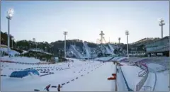  ?? ED JONES/AFP ?? This photo taken on February 2 shows the skiing venues for the Pyeongchan­g 2018 Winter Olympics.