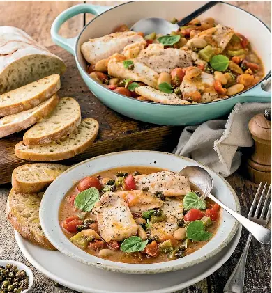 NADIA’S SAUCY ITALIAN FISH WITH CRISPY CAPERS AND CRUSTY SOURDOUGH ...