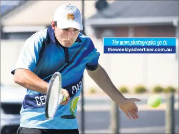  ?? Picture: PAUL CARRACHER ?? CONSISTENT: Brayden Culhane, Central Park, playing against St Michaels in B Special competitio­n on Saturday, has been a consistent player for his side and will now hope for a win against Natimuk to secure a grand final berth.