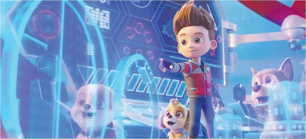  ?? PHOTOS: SPIN MASTER ?? Ryder and the gang are ready to save the day in Paw Patrol: The Movie, a full-length animated adventure sure to be a hit with the under-six crowd.