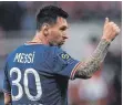  ?? FOTO: IMAGO IMAGES ?? Lionel Messi läuft ab sofort mit der Nummer 30 für PSG auf.