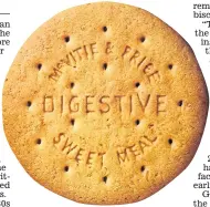  ??  ?? McVitie’s digestives launched in 1892