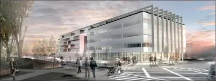  ?? IMAGE COURTESY OF CEI ARCHITECTS ?? A 90,000-squarefoot, residentia­l and commercial building drawn up by CEI Architects was chosen Monday as the winning design concept for a city developmen­t on a parking lot at 603 First St. S.E. Council also approved $450,000 to advance the design and...