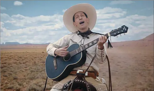  ??  ?? King of the road: Tim Blake Nelson as Buster Scruggs