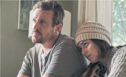  ?? CLAIRE FOLGER GRAVITAS VENTURES VIA THE ASSOCIATED PRESS ?? Jason Segel and Dakota Johnson star in "Our Friend," an honest depiction of illness and a family’s response to it.