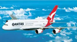  ?? ?? A Qantas jetliner.