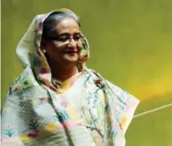  ?? EDUARDO MUNOZ/REUTERS ?? Bangladesh­i Prime Minister Sheikh Hasina, whom Payam Akavan helped free from a "sham" trial in 2008.