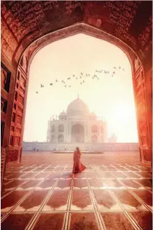  ??  ?? “Mornings at the Taj Mahal really can’t get any more magical! It was unreal and breathtaki­ng, and we still cannot believe that it really happened.”