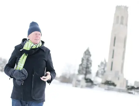  ?? PHOTOS: DAX MELMER ?? Piet Oudolf, a world-famous garden designer from the Netherland­s, tours the site of his Belle Isle project on Thursday.