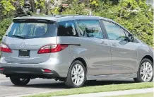  ??  ?? The Mazda5’s yearly fuel bill should come in around $1,800.