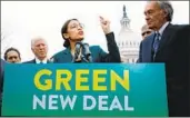  ?? Shawn Thew EPA/Shuttersto­ck ?? R E P. Alexandria Ocasio-Cortez called the Green New Deal proposal “a major watershed moment.”