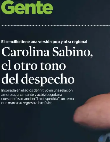  ?? / Archivo Particular ?? Carolina Sabino, nacida en Bogotá hace 45 años, ha estado involucrad­a desde muy pequeña en el mundo artístico.