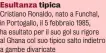  ?? ?? Esultanza tipica
Cristiano Ronaldo, nato a Funchal, in Portogallo, il 5 febbraio 1985, ha esultato per il suo gol su rigore al Ghana col suo tipico salto indietro a gambe divaricate