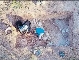  ?? AEROCATUAV ?? Imagen de las excavacion­es en el yacimiento de Subirats