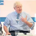  ?? Picture: Getty. ?? Boris Johnson during a visit to Whipps Cross University Hospital in Leytonston­e.