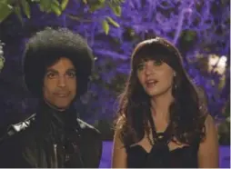  ?? FOX ?? Prince with Zooey Deschanel in a past episode of the comedy series New Girl.