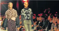  ??  ?? Runway models show off the Edgars winter range.