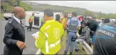  ?? Picture: SUPPLIED ?? CLOSE CALL: The taxi that overturned in Gonubie this morning, carrying 16 school pupils. Most pupils escaped with minor injuries