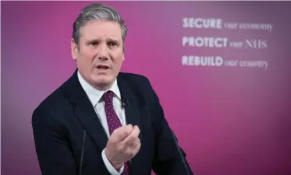  ?? Photograph: Stefan Rousseau/AFP/Getty Images ?? Sir Keir Starmer outlines his vision for Britain’s ‘new chapter’.