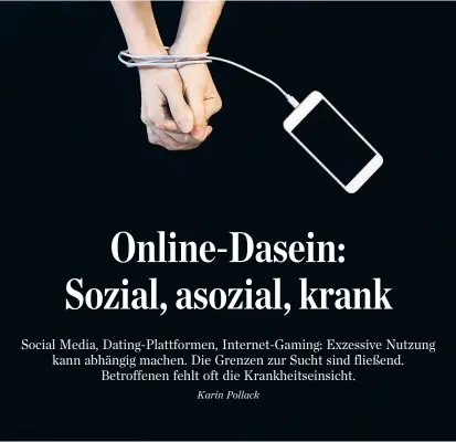  ??  ?? Nomophobie ist die Angst, ohne Handy zu sein. Es ist eine Entzugsers­cheinung bei Online-Abhängigke­it.