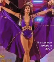  ??  ?? The star won Strictly in 2007