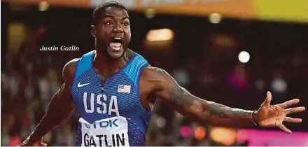  ??  ?? Justin Gatlin