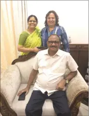  ??  ?? Justice Tripathi, his wife Alka and Pinky Anand.